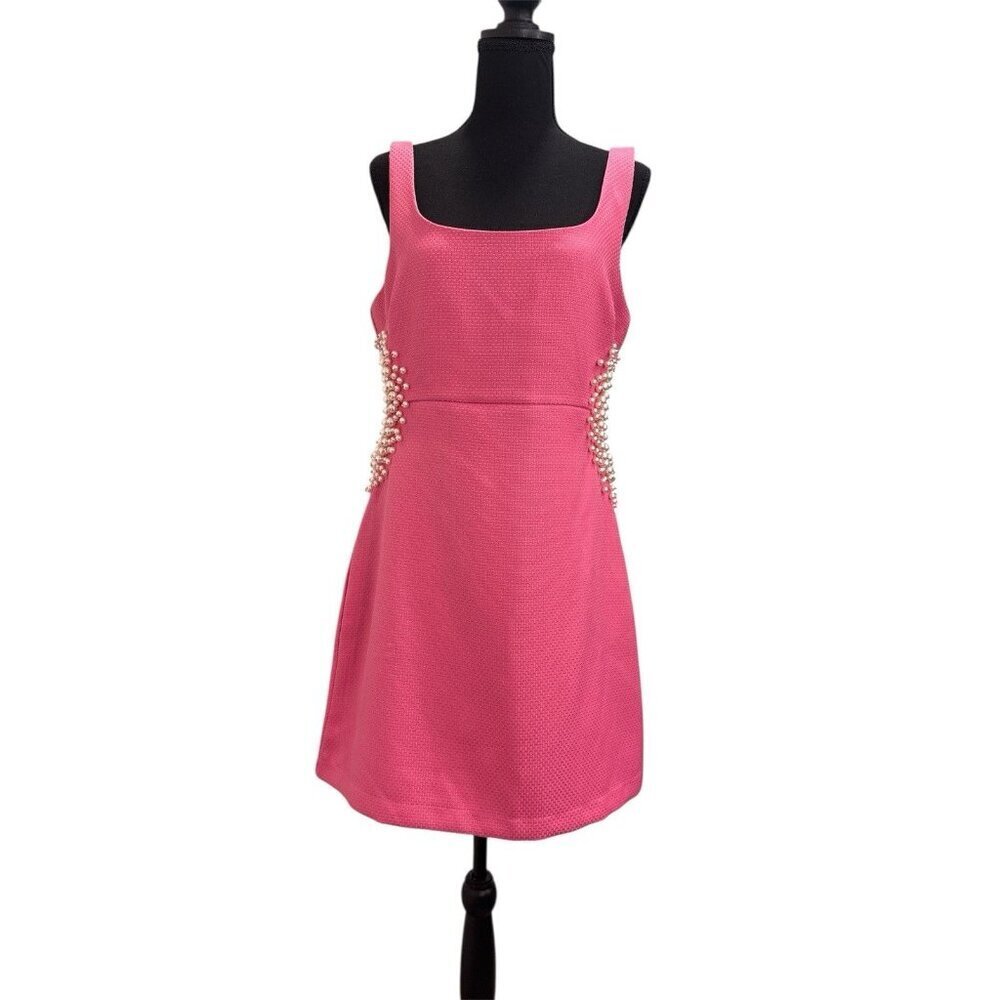 4SI3NNA Women’s Correli Pink Pearl Accent Dress Size L